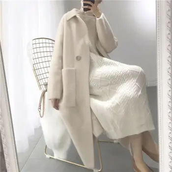 

Womens Jacket Loose Long Cardigan Coat New Korean Version Is Loose And Thickened SweatersKnits