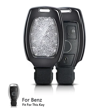 

3 Buttons Car Key Case Cover For Mercedes benz CLS CLA GLK GLA SLK AMG A B C R G E S class Remoet Smart key Wallet Auto Part