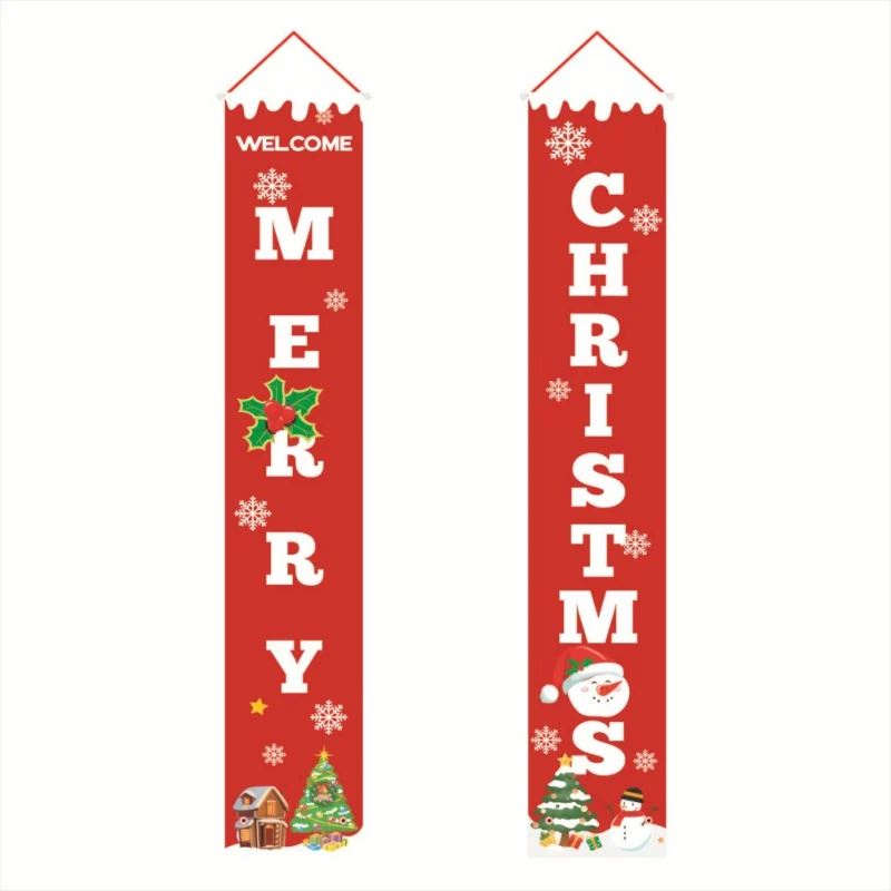 B Merry Christmas Door Hanging Decoration For Indoor Outdoor Door Display Decorations - Цвет: B
