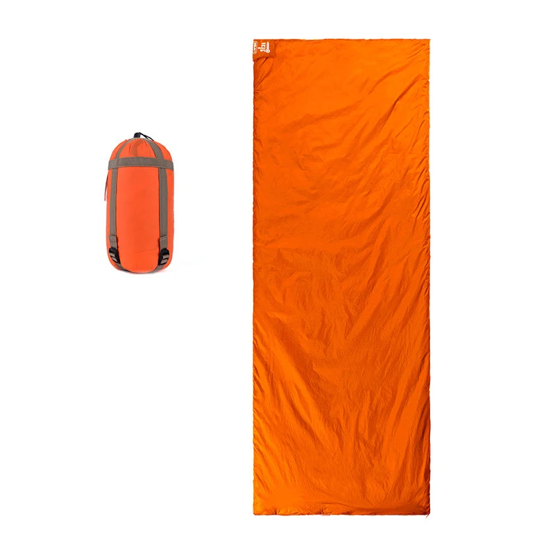 Orange Sleeping Bag Спальный мешок конверт Тип Сращивание Портативный Открытый Ультра лёгкий спальный мешок весенние и осенние походы складные спальные мешки для кемпинга - Цвет: Orange Sleeping Bag