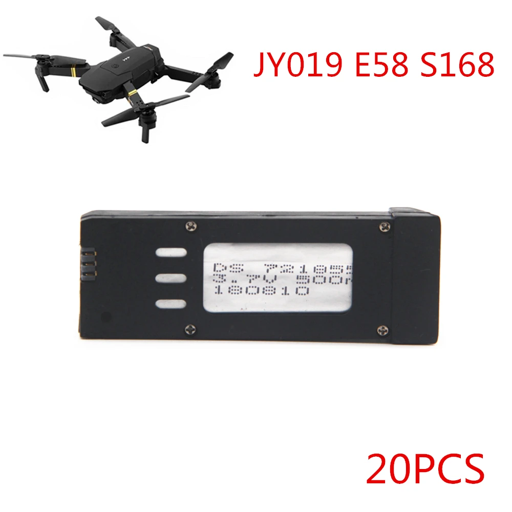 

20 шт. Оригинальный аккумулятор для E58 JY019 S168 запасные части для радиоуправляемого квадрокоптера DS 721855 3,7 в 500 мАч Lipo аккумулятор для радиоуправляемого дрона