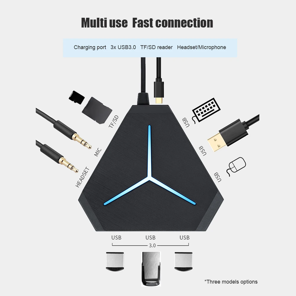 Универсальный usb хаб с 6 портами USB 2 0/3 0 устройство для чтения SD/TF карт