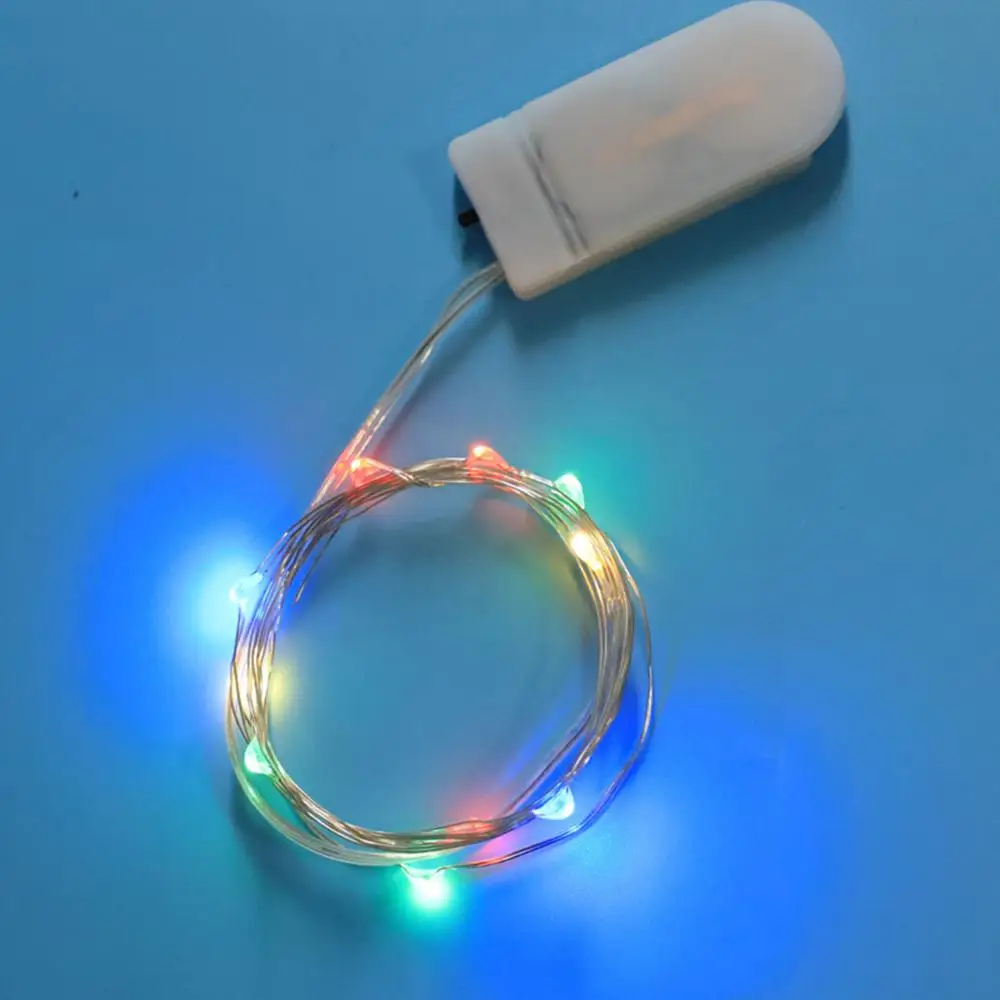 

1 meter 10LED Waterproof Star Light String Button Wire Lamp Holiday lighting Q3