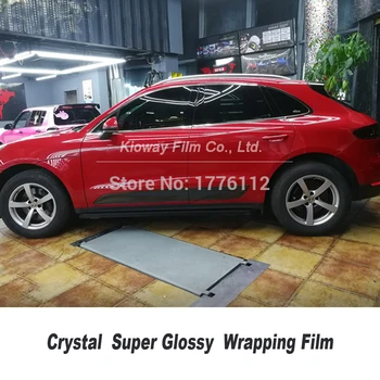 

Highest Quality red Bright Glossy Vinyl Car Decal Wrap Sticker dark red Gloss Film Wrap For high Car