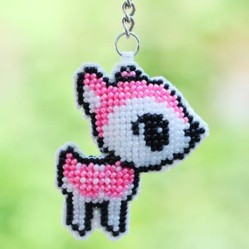 

094 Phone Craft Stich Bead Cross Stitch Key Chain Accessories Stamped Needlework Embroidery Crafts Printed Cross-Stitching Kit