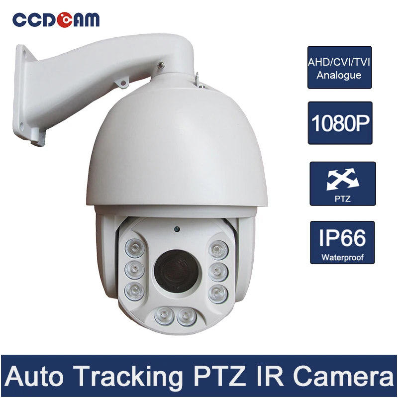 

CCDCAM 7'' High Speed Dome IR Camera 2MP 5MP Analog PTZ Auto Tracking Camera 4 IN 1