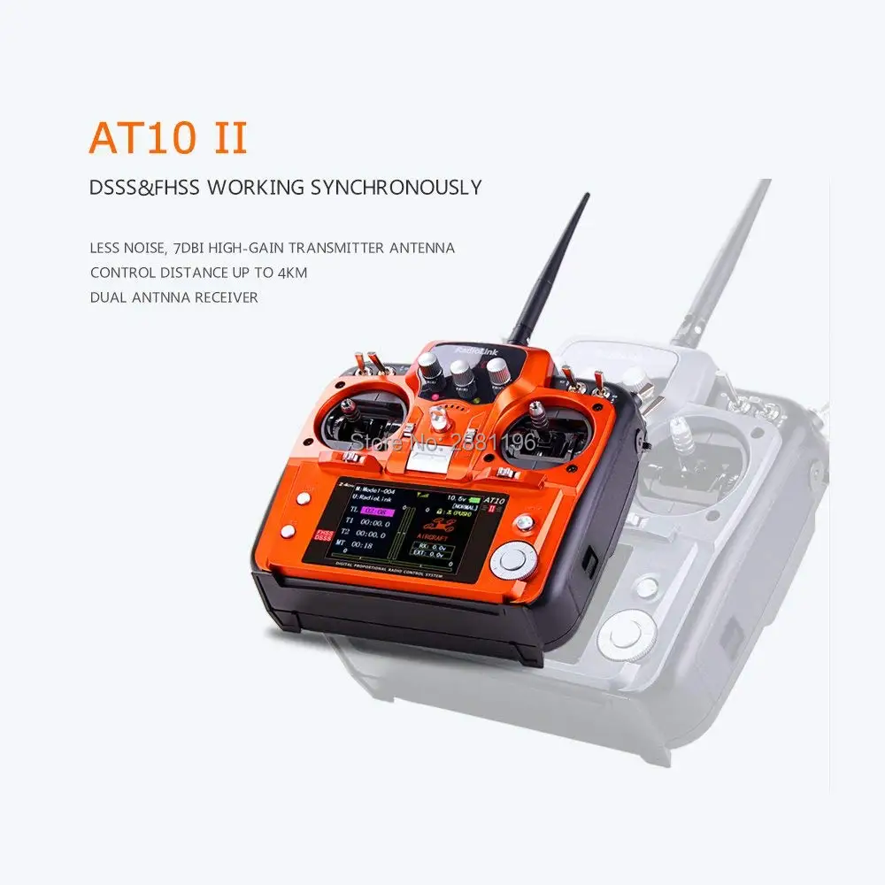 radiolink AT10 II 2,4 ГГц 12CH передатчика радиоуправляемой модели к компьютеру с R12DS приемник PRM-01 модуль возврата напряжения Батарея для Квадрокоптер с дистанционным управлением