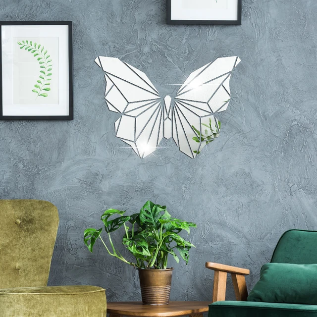 144 Pieces White 3D Butterfly Wall Stickers Decor Butterfly Decals