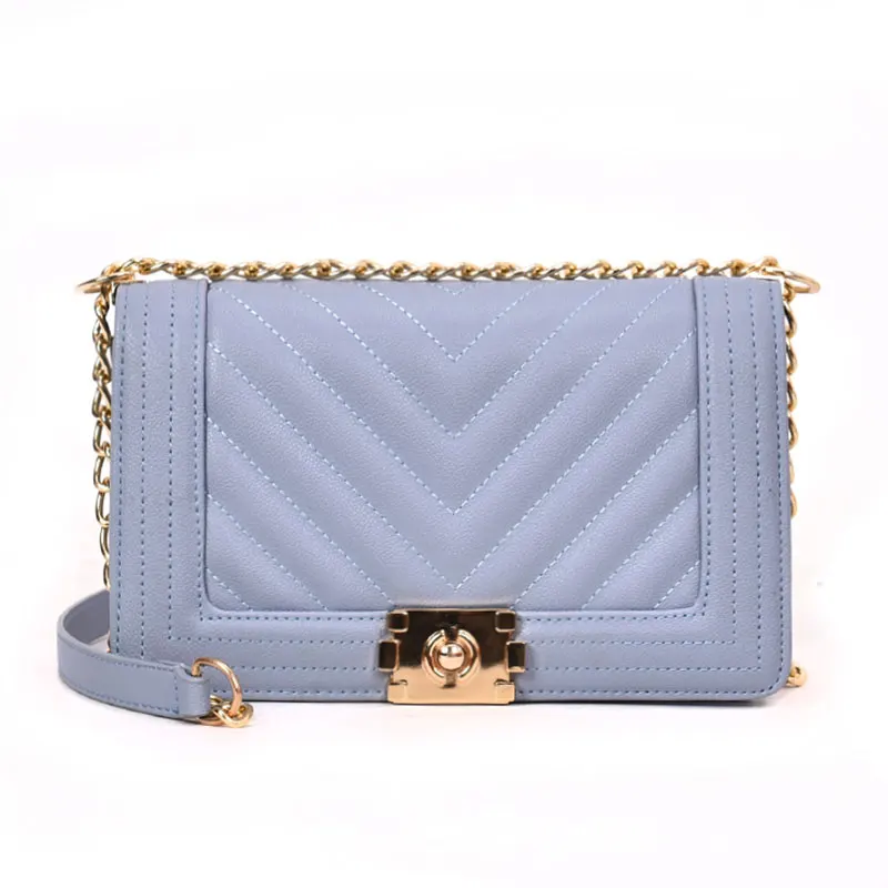 

Sewing Chain Baggage Girl 2019 New Autumn and Winter Fashion Leisure Square Baggage with Simple Single Shoulder Slant Baggage