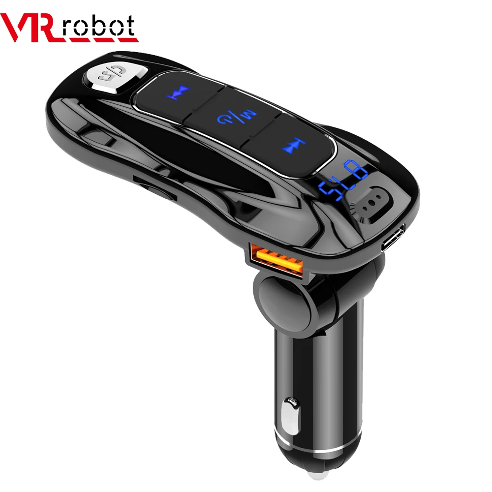 VR robot Автомобильный FM-передатчик Bluetooth 5 0 аудио mp3-плеер беспроводной