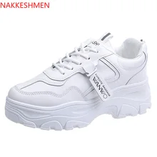 Versatile Dad Shoes Women's 2020 Spring New Style Athletic Shoes Women's INS Breathable Extra High White Shoes Women's