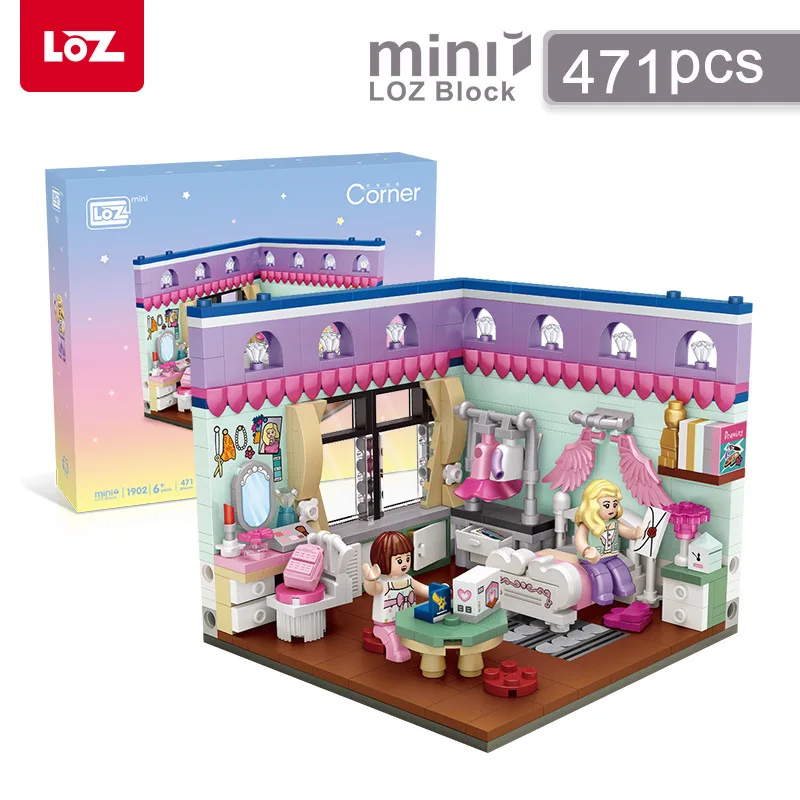 Pаспродажа Лоз мини блоки Moc дом Угловые Строительные кирпичи гостиная juguetes модель кровати комнаты игрушки для детей очки детский подарок на Рождество...