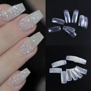 

500pcs French Acrylic Fake Nail Tips Artificial False Nails Half Tips Ballerina Natural UV Gel Manicure Tip for Nail Art Tools