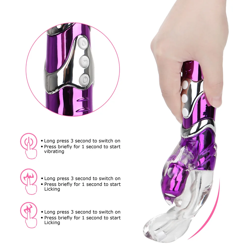 8 Speeds Klitoris Massager Vibrerande Dildo Vuxenprodukter Silikon G Spot Rabbit Vibrator Masturbat_voghion.com