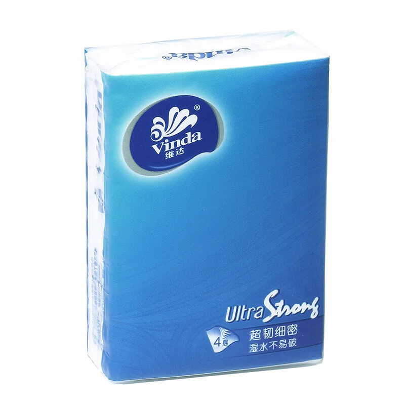  Vinda Handkerchief Paper 72 Bag Full Carton Box 4-Layer Tissue Packets Mini Portable Thick Unscente