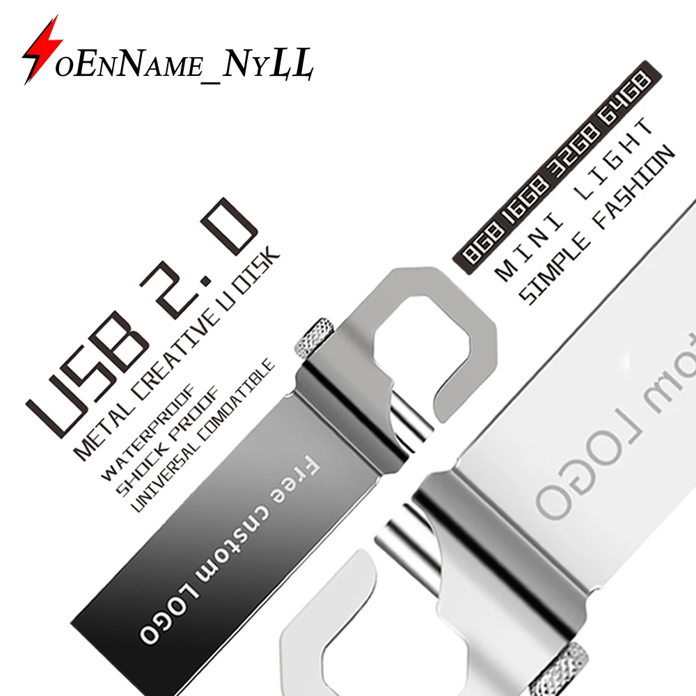 

Usb Flash Drive 2.0 Metal Pen Drive Key Pendrive 32GB High Speed Memory Stick 64GB 4GB 8GB 16GB Usb Stick 128GB Free Custom LOGO