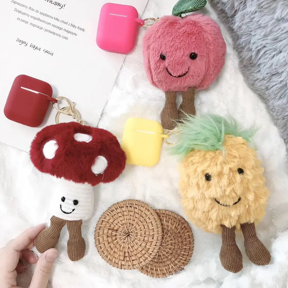3D Cute Earphone Case for Airpods Case Cartoon Knitted plush Cover for Apple Airpods 2 Case Teddy Dog Rabbit Earpods Accessories