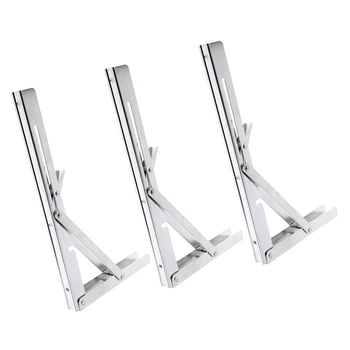 

3 Pcs Lightweight 304 Stainless Steel Folding Boat Bench Shelf Table Bracket