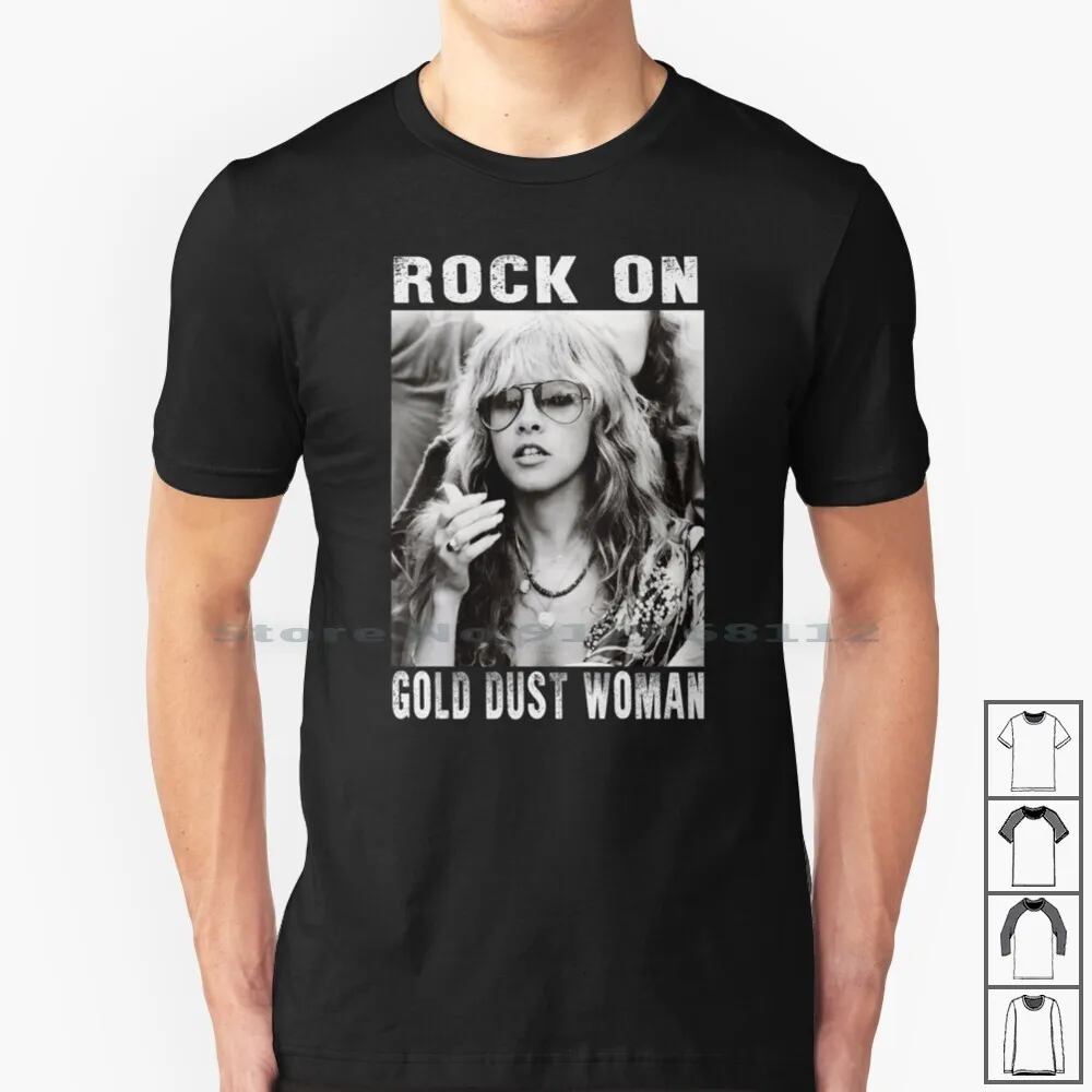 Футболка для мужчин и женщин Rock On Gold Dust Women Stevie Nicks Винтажная футболка из 100% хлопка