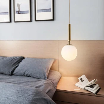 

Modern Chandelier Lighting for Bedroom Bedside Small Single Nordic Design Hanging Lamp for Foyer Kitchen Island Light Fixtures