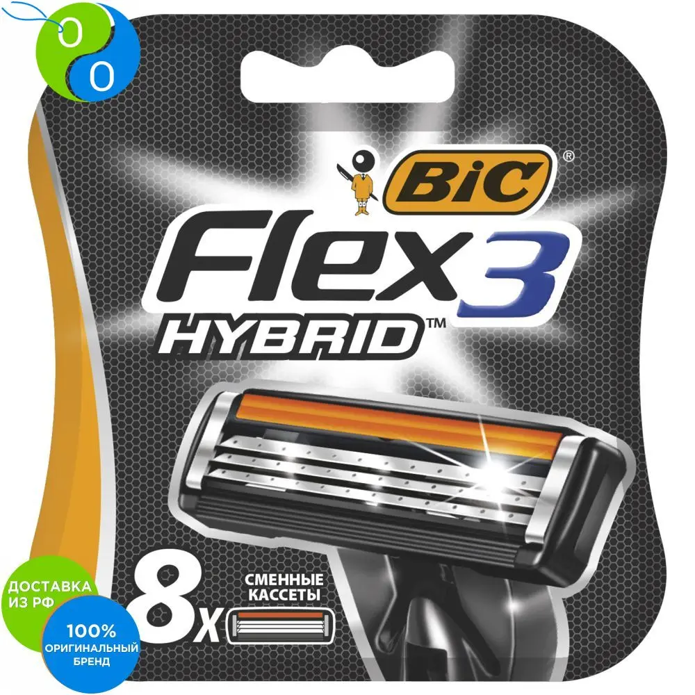 719.0руб. |Сменные кассеты BIC Flex 3 Hybrid 8 шт| - AliExpress