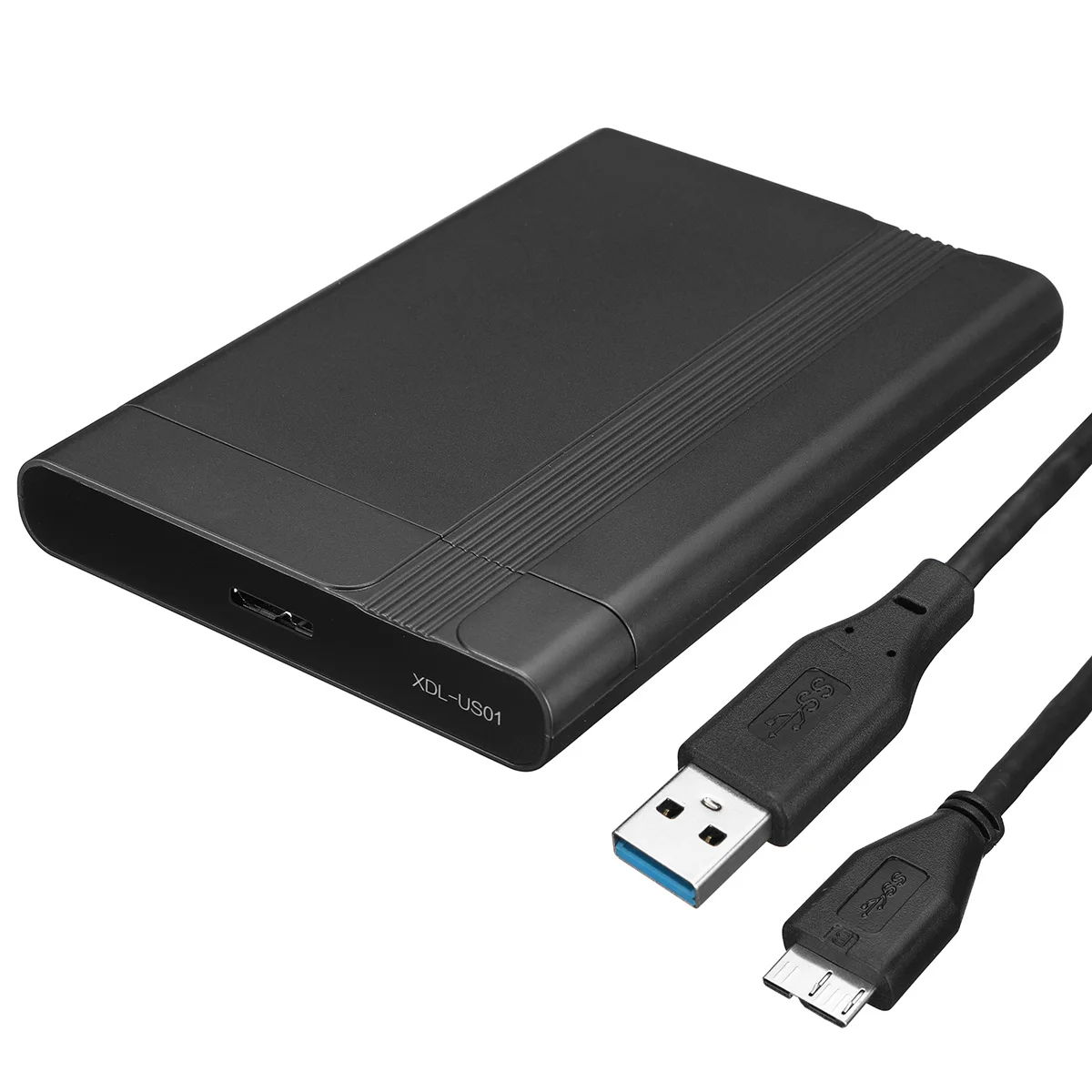 Черный HDD чехол 2,5 SATA для USB 3,0 жесткий диск Корпус для SSD диск коробка-чехол на HDD Поддержка UASP HD внешний жесткий диск - Цвет: Черный