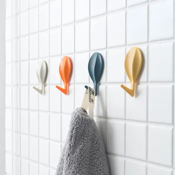 

8 hot air balloon hooks with strong adhesive wall mounted kitchen traceless hooks without holes and color bumping