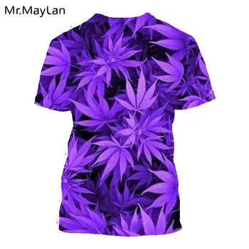 

Smoke Weeds Purple Males Leaves 3D Digital Print T-shirt Tees Men/women Hipster Hiphop Crewneck T Shirt Fashion Girls Clothes