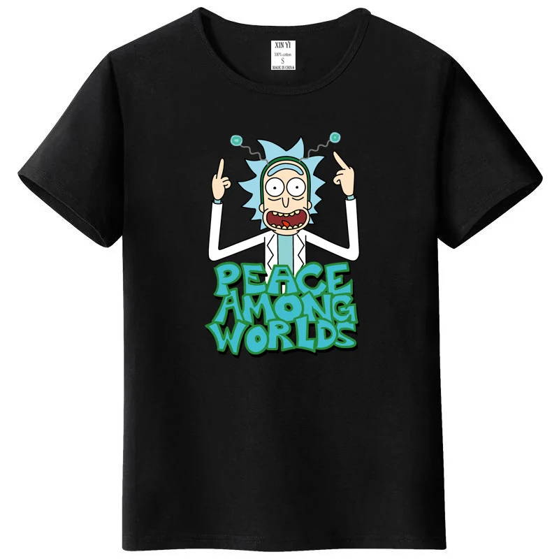 

2020 Summer Cotton Short Sleeve Tshirt Harajuku Streetwear Funny Rick And Morty T Shirt Hip Hop Tops Men Fashion Print Tshirts