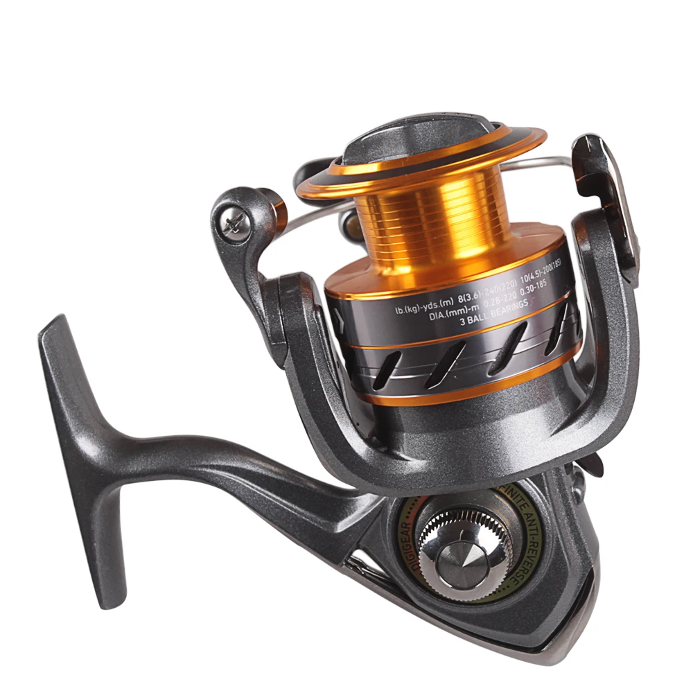 Spinning Fishing Reel DAIWA CROSSFIRE 2500-5000 Size 3BB 5.3:1 8kg Aluminium Spool Lure Fishing Wheel Pesca Fishing Reel Tackle