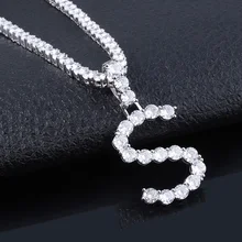 Мода A~ Z 26 Алфавит английские буквы кулон ожерелье полный Циркон начальные Подвески ожерелье цепь для женщин мужчин ювелирные изделия подарок