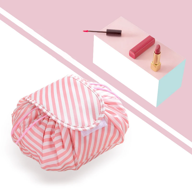 

Travel Storage Bag Portable Polyester Folding Wash Storage Bag Cosmetic Bag Lazy Large Capacity Drawstring Magic Cosmetic Bag