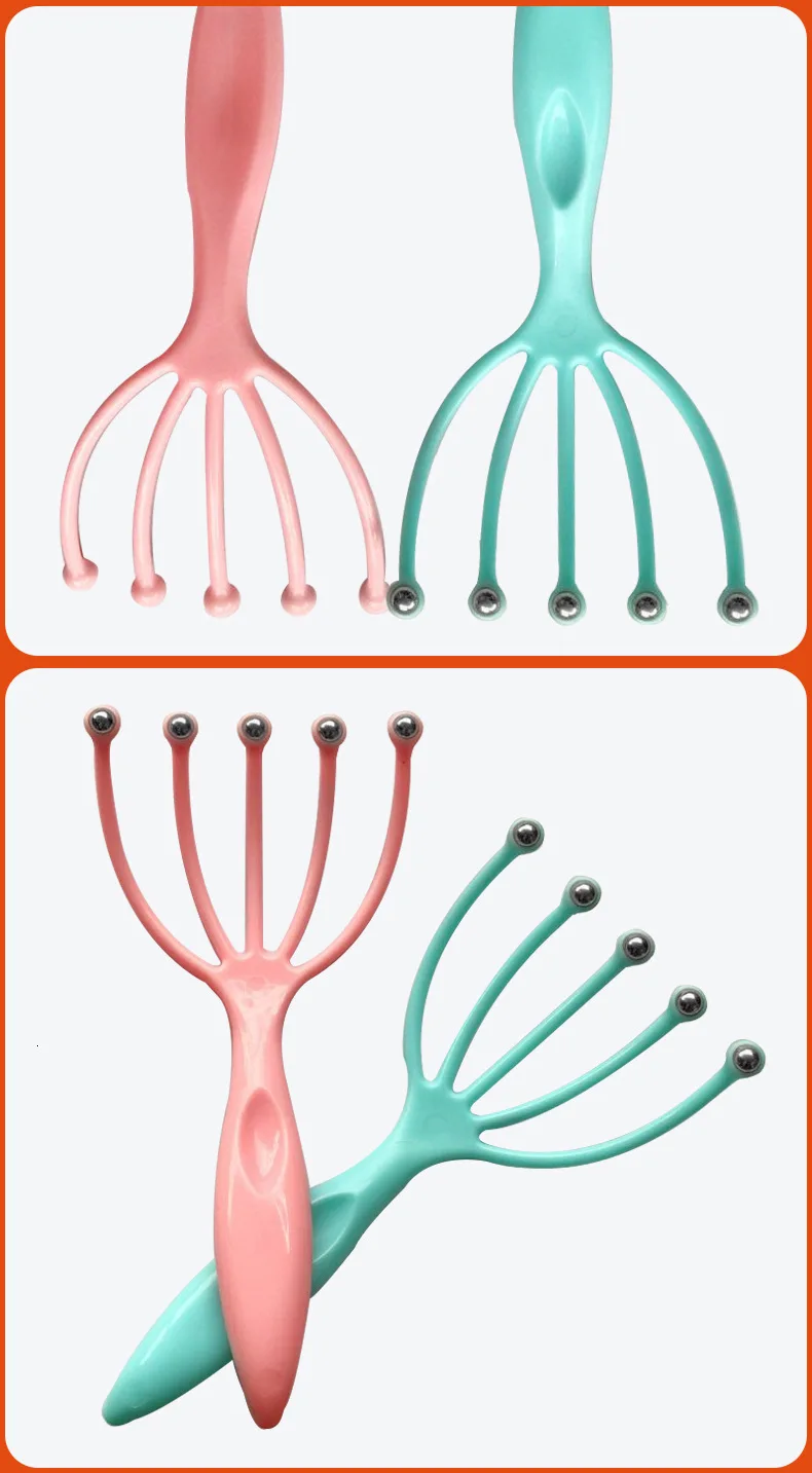 2-Pack Head Scalp Massager, Handheld Claw Therapeutic Scalp Massager for Full-Body Relaxation Health Care First Aid