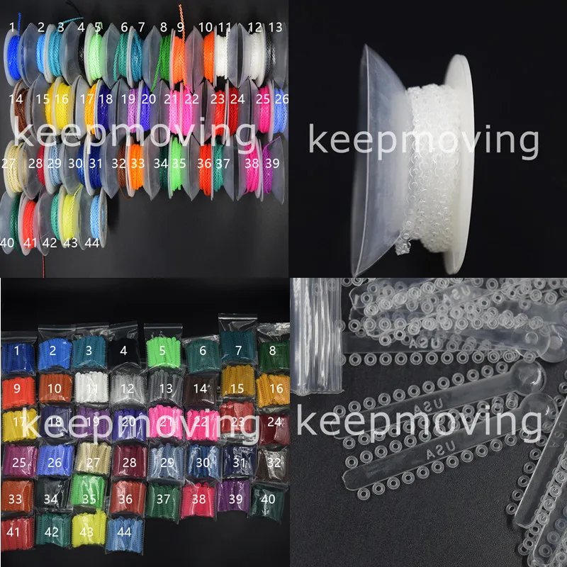 

OSLDENT Dental Orthodontic Elastic Ligature Ties O-Ring Bands Braces + Power Chain(Continue/Short/Long )44 Colors
