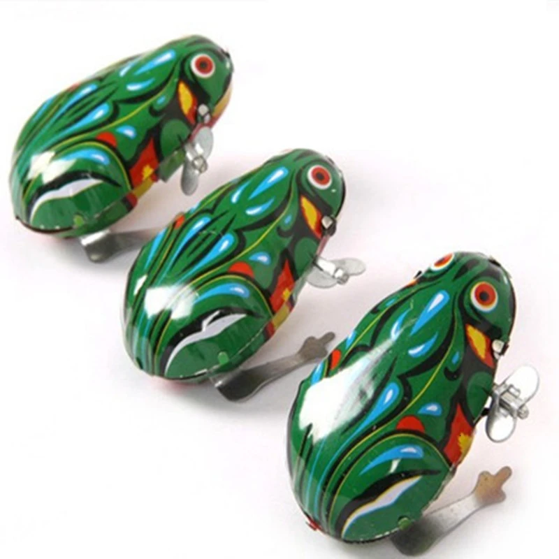 Hot Sale Kids Classic Tin Wind Up Clockwork Toys Jumping Frogs Vintage Toy For Children Boys Educational Gift For Kids