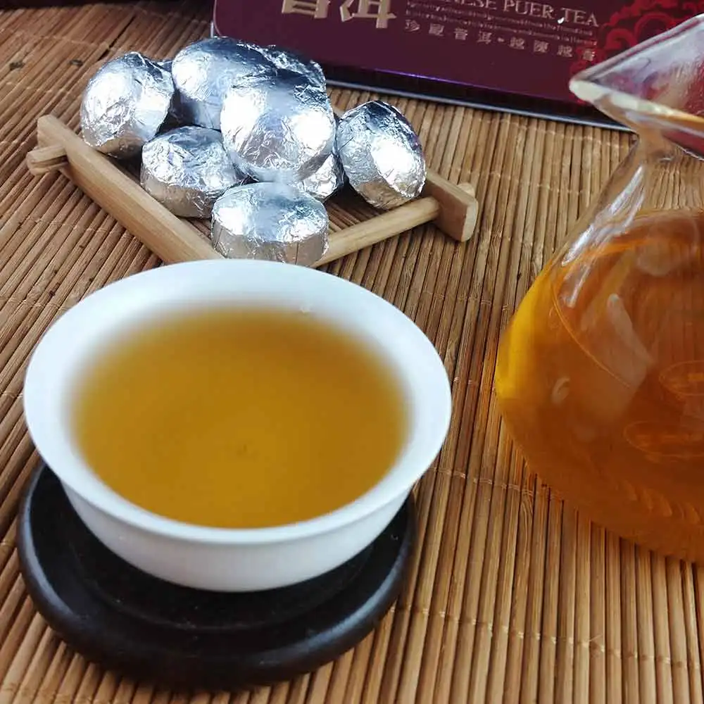 Yr мини сырой Pu-erh серебряной фольги упаковка 75 г Юньнань Шэнь Pu-erh Tuocha Pu'er