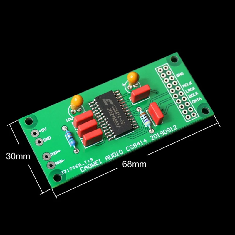 Coaxial do Receptor Digital de Lusya Giratória do cd Cs8414 para a Saída de Sinal Khz para Receber o Sinal T1079 da Plataforma Placa Coaxial I2s 96 - Image 3