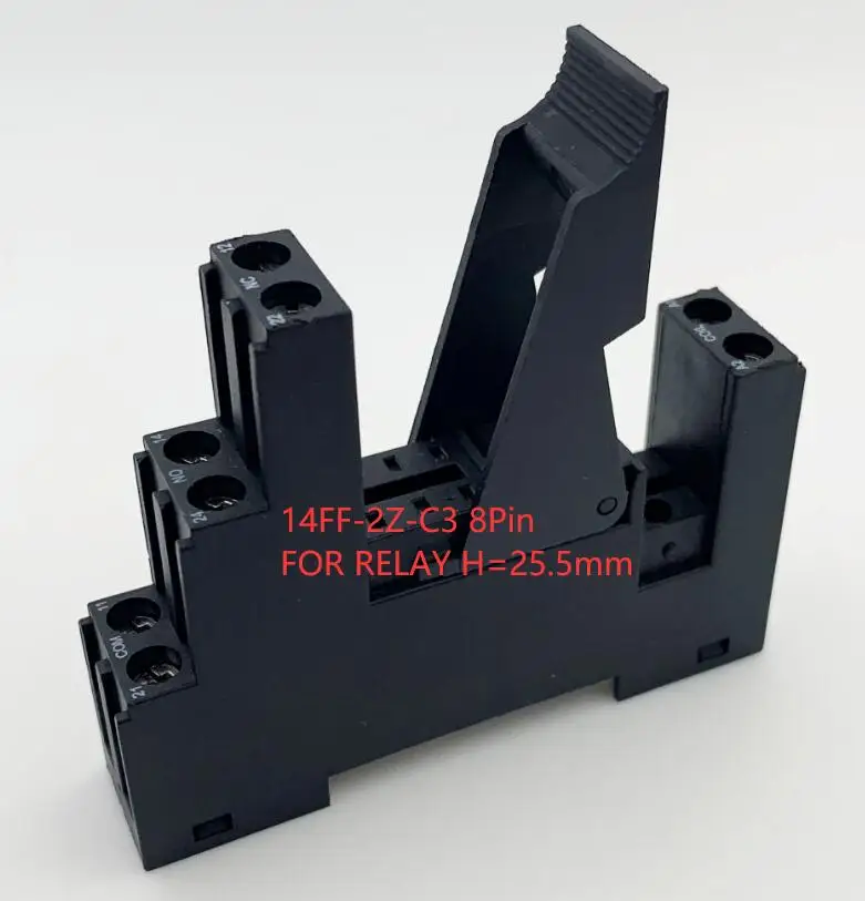 8Pin RELAY H 25.5mm Din-рейка защелкивающиеся релейные розетки 14FF-1Z/2Z-C3 для H = 15,7 мм 25,5 мм реле JQX HF HK 115F G2R G5R G5RL RTD 845HN - Цвет: 8Pin RELAY H 25.5mm