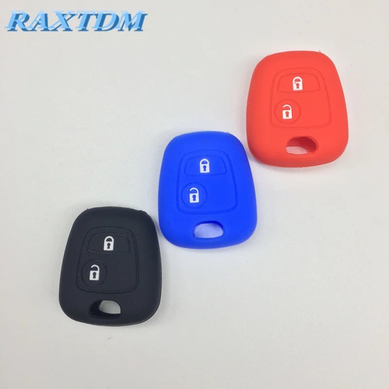 Силиконовый чехол с 2 кнопками для Peugeot 107 206 307 207 408 Citroen c2 c3 c4 Berlingo Xsara Picasso Toyota Aygo