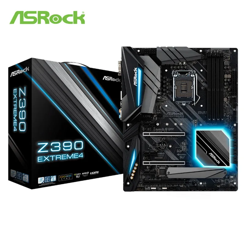 Полная новая материнская плата ASROCK/ASRock technology Z390 Extreme ME4 для экстремального проигрывателя с возможностью разгона компьютера поддерживает ЦП 9 поколения