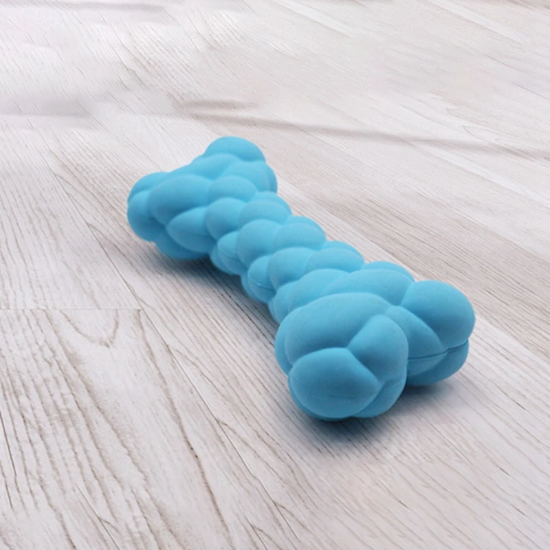 Blue Bone Pet собачья игрушка-кость для обучения чистке зубов пищалка, писклявый звук играть игрушки устойчивы к укусам интерактивная обучающая игрушка - Цвет: Blue Bone