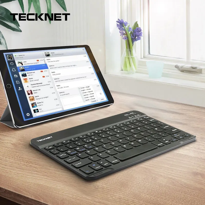 

TeckNet Mini Bluetooth Wireless Keyboard for iPhone iPad Android Tablet PC Phone and other Bluetooth Enabled Devices Keyboard