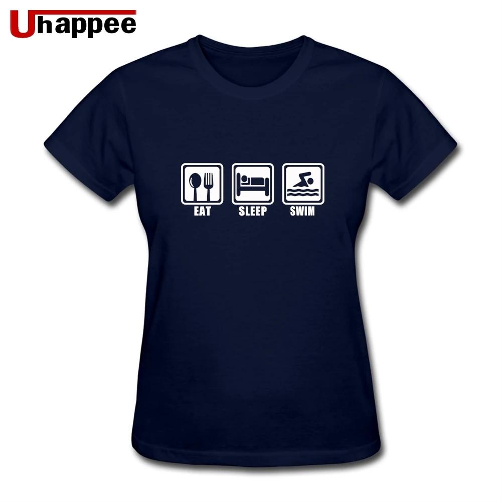 

Eat Sleep Swim Repeat T-Shirts Woman Printed Short Sleeve Round Neck Tshirts Female Clothes Swag T Shirts Cheap Sale Top