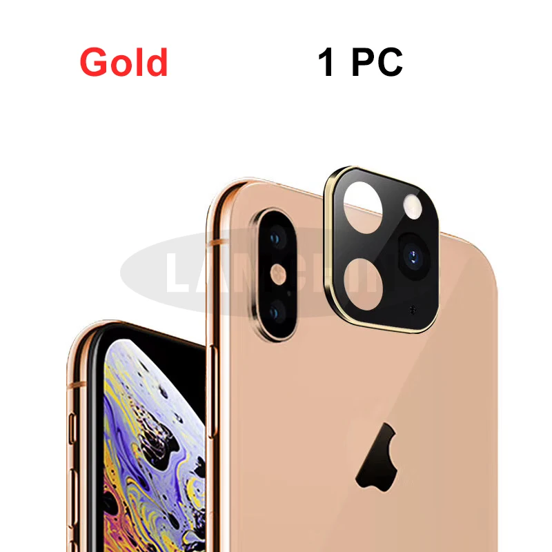Gold Наклейка на Рассеиватель камеры для Iphone X Xs Max Второе изменение 11 Pro Max 11pro наклейка Модифицированная крышка камеры титановый сплав 10 протектор - Цвет: Gold