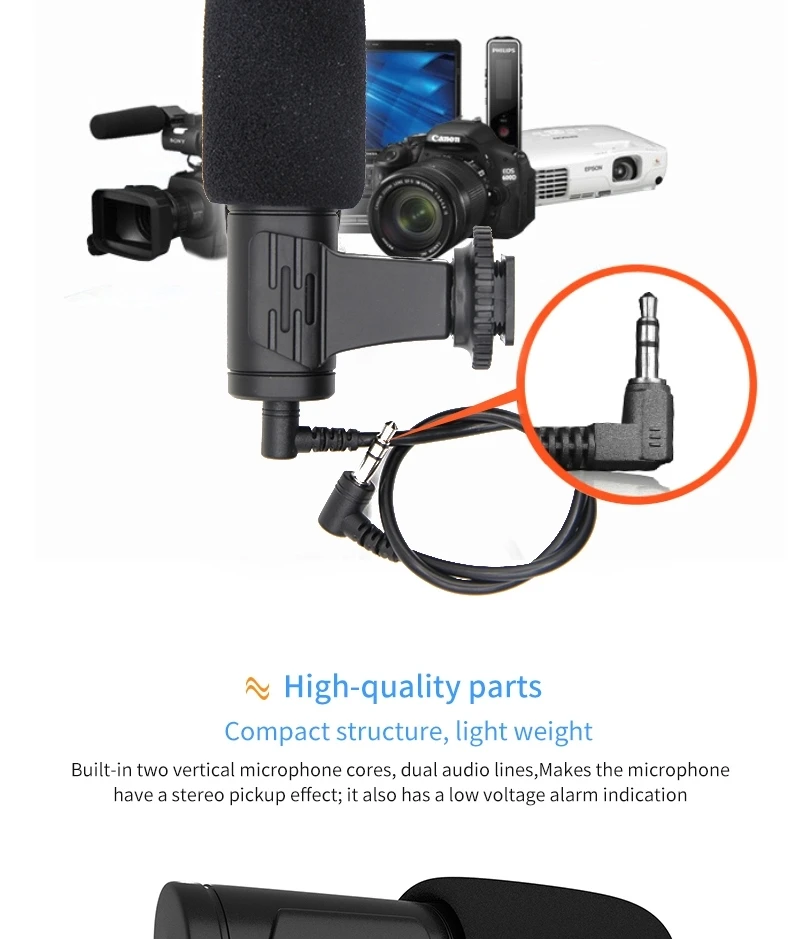 FELYBY MIC-06 Профессиональный DSLR конденсаторный интервью с микрофоном видео Запись микрофон записывающая видеокамера для производства фильмов микрофон