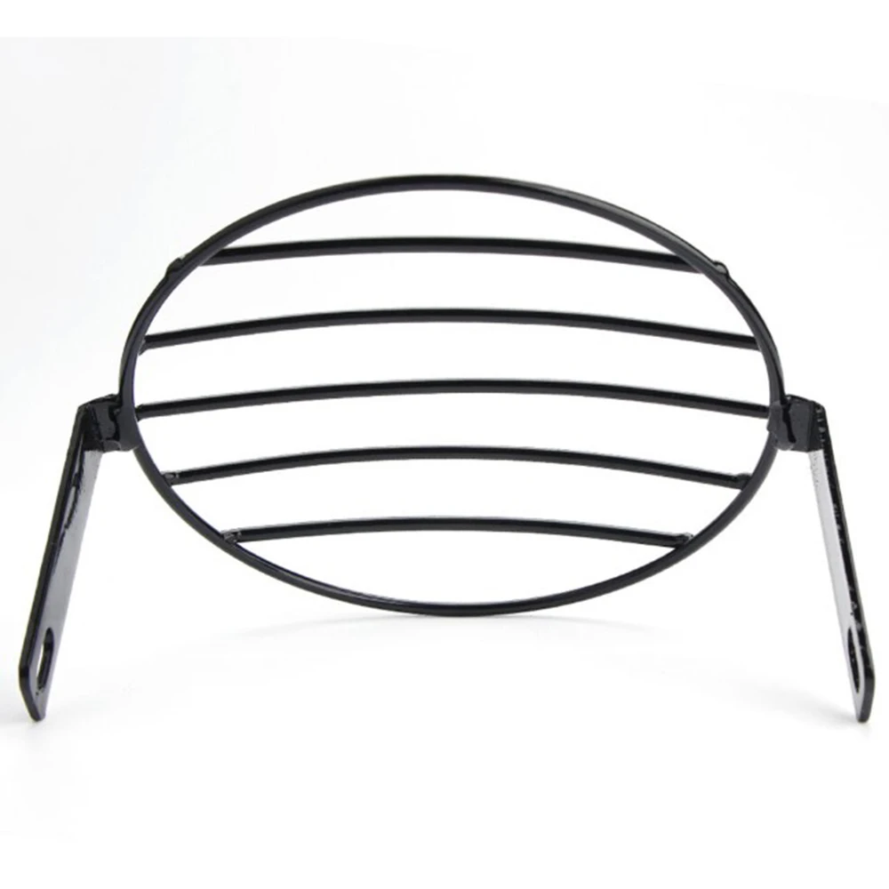 Мотоцикл круглый светодиодный Белый фара Боковое крепление лампы ж/Гриль Крышка часть комплект
