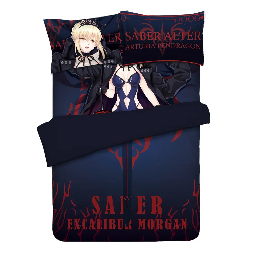 Комплект постельного белья с рисунком аниме Fate/Grand Order/Zero Christmas Saber из 4 предметов