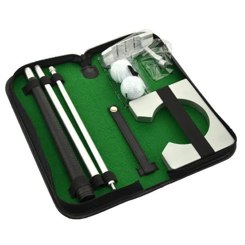 

Portable Golf Putter Putting Trainer Set Indoor Training Equipment Golfs Ball Holder Training Aids Tool with Carry Case