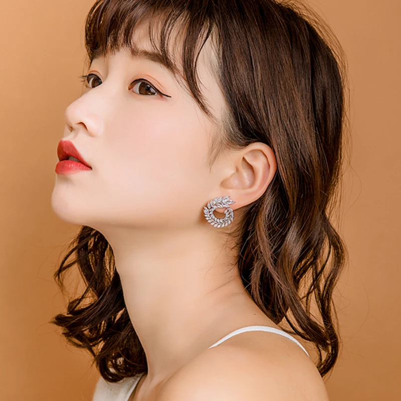 XIYANIKE 10 Colors Rhinestone Statement Earrings 2019 Geometric Big Round Stud Earrings For Women Crystal Luxury Wedding Gift - Image 3