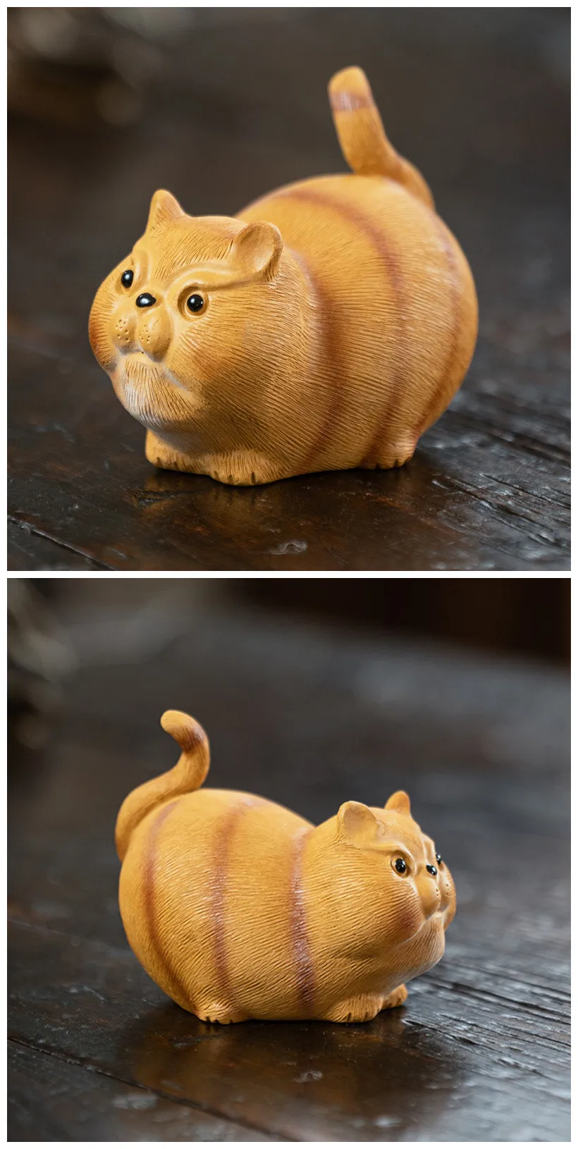 Tanio Chiński Yixing rzeźba purpurowa glina herbata zwierzę ładny kot sklep